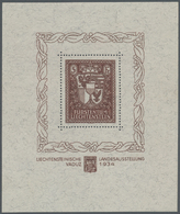 ** Liechtenstein: 1934, Blockausgabe Landesausstellung Vaduz Sauberes Postfrisches Exemplar. - Lettres & Documents