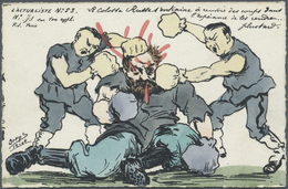 Ansichtskarten: Politik / Politics: RUSSISCH-JAPANISCHER KRIEG 1904/1905, Französische Karikatur Aus - People