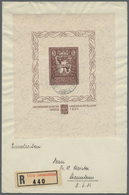 Liechtenstein: 1934, VADUZ-Block Sehr Sauber Auf Echt Gelaufenem R-FDC Mit Ersttagsstempel Von Der Landesausst - Lettres & Documents