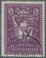 O Liechtenstein: 1935, Freimarke 5 Fr Schwarzrotviolett, Zentriertes Luxus-Stück, Glasklar Gestempelt "VADUZ 21. - Covers & Documents