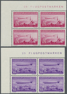 **/ Liechtenstein: 1936, Flugpost: Zeppeline, Ungefaltete Postfrische Luxus-Eckrandserie Links Oben (S.B.K. SFr. 1 - Lettres & Documents