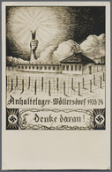 Ansichtskarten: Propaganda: 1933. Fotokarte "Anhaltelager-Wöllersdorf 1933/34 / Denke Daran!" Mit Ab - Partiti Politici & Elezioni