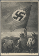 Ansichtskarten: Propaganda: 1933. S/W-Karte "Deutscher Morgen" Mit Abb. "Drei SA-Männer Halten HK-Fa - Partiti Politici & Elezioni