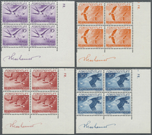 **/ Liechtenstein: 1939, Vögel: Postfrische Eckrand-Luxus Serie Rechts Unten Mit Entwerferinschrift HESSHAIMER (S. - Lettres & Documents