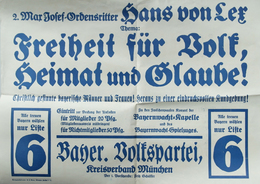 Ansichtskarten: Propaganda: PLAKAT, Original Wahlplakat (83,8 X 59,9 Cm) Zur Reichstagswahl Am 5. Mä - Partiti Politici & Elezioni