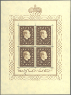 ** Liechtenstein: 1939, Freimarken: Wappen Und Fürst Franz Josef II., Je Luxus-Kleinbogen Zu 12 Bzw. 4 Marken (S. - Covers & Documents