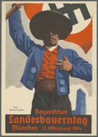 Ansichtskarten: Propaganda: 1934, "Bayerischer Landesbauerntag München 1934" Farbige Propagandakarte - Partiti Politici & Elezioni