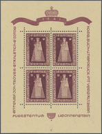 ** Liechtenstein: 1941, Madonna Von Dux, Kleinbogen Zu Vier Werten, Tadellos Postfrisch. (Mi. 600.-) - Covers & Documents