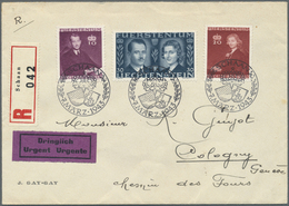Liechtenstein: 1943, Hochzeit Fürst Franz-Josef II. Und Gräfin Gina Von Wilczek, Einschreibe-FDC Ab Schaan Nac - Lettres & Documents
