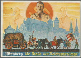 Ansichtskarten: Propaganda: 1934, "Nürnberg Stadt Der Reichparteitage" Farbige Propagandakarte Sign. - Partis Politiques & élections