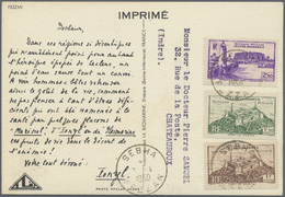 Fezzan: 1950, 1fr. Brown, 1.50fr. Green And 2.50fr. Violet, Attractive Franking On Ppc With Comprehensive Message From " - Storia Postale