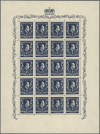 ** Liechtenstein: 1951, Fürstenpaar Postfrischer Luxussatz In Zähnung L 12½:12, Beide Ausgaben Im Kleinbogen Zu 2 - Covers & Documents