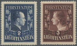 ** Liechtenstein: 1951, Fürstenpaar, Feinere Zähnung, Tadellos Postfrisch. (Mi. 1400,-) - Covers & Documents