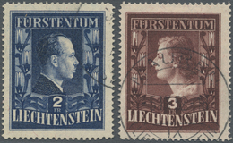 O Liechtenstein: 1951, Freimarken: Fürstenpaar, Gestempelter Luxussatz In Zähnung L 14¾, Mit Wasserzeichen 2 W U - Lettres & Documents