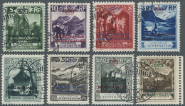 O Liechtenstein - Dienstmarken: 1932, Freimarken "Landschaften" Mit Farbigem Waagerechten Aufdruck, Sehr Schön G - Official