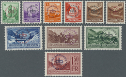 ** Liechtenstein - Dienstmarken: 1934, Ausgabe Mit Aufdruck "REGIERUNGS DIENSTSACHE", überkompletter Postfrischer - Official