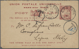 GA Fiji-Inseln: 1901. Fijian Postal Stationery Card (small Corner Fault) 1 ½ D Lilac Cancelled By GPO Suva/Fiji Date Sta - Fiji (...-1970)