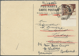 Br Liechtenstein - Dienstmarken: 1934, 25 Rp. Dienstmarke Mit Ital. Stempel "CASAMICCIOLA NAPOLI 8.6.38" Auf Antw - Official