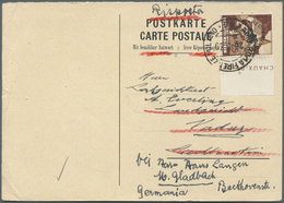 Br Liechtenstein - Dienstmarken: 1934, 25 Rp. Dienstmarke Mit Ital. Stempel "CASAMICCIOLA NAPOLI 8.6.38" Auf Antw - Servizio