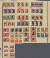 Litauen: 1922. Complete Set In 22 Horizontal Strips Of 3 Overprinted "Specimen Collection Mauritanie". Mounted - Lituania