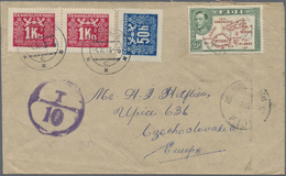 Br Fiji-Inseln: 1948. Envelope Addressed To Czechoslovakia Bearing Fiji SG 2S6, 2½d Green And Brown Tied By Nausori Date - Fidji (...-1970)