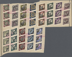 Litauen: 1923. Klaipeda. Complete Set In 13 Horizontal Strips Of 3 Overprinted "Specimen Collection Mauritanie - Lituania