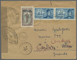 Br Französisch-Äquatorialafrika: 1939. Censored Envelope Addressed To France Bearing Tchad Yvert 29, 40c Brown And Green - Storia Postale