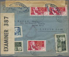 Br Französisch-Äquatorialafrika: 1941. Air Mail Envelope (small Faults) Addressed To London Bearing Afrique Equatoriale  - Lettres & Documents