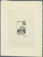 (*) Französisch-Guinea: 1941, Petain/Passage, Epreuve D'artiste In Black Without Value, With Signature Degorce. Maury Re - Autres & Non Classés
