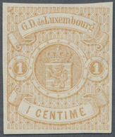 ** Luxemburg: 1859, 1 C. Hellbraun Wappenausgabe, Völlig Postfrisches Luxusstück. - Other & Unclassified