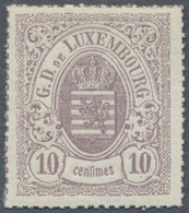 ** Luxemburg: 1875, 10 C. Stumpflila Wappenausgabe, Völlig Postfrisches Luxusstück. - Other & Unclassified
