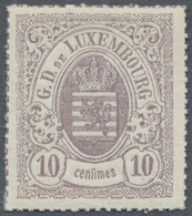 ** Luxemburg: 1875, 10 C. Stumpflila Wappenausgabe, Völlig Postfrisches Luxusstück. - Altri & Non Classificati