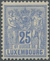 ** Luxemburg: 1882: 25 Centimes Allegorie, Blau/ultramarin, Gez. 12½, In Tadelloser Postfrischer Erhaltung (Mi€ C - Other & Unclassified