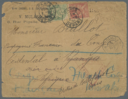 Br Französisch-Kongo: 1901. Envelope (some Faults And Transporting Marks, Toned) Addressed To The 'Company Française Du  - Storia Postale