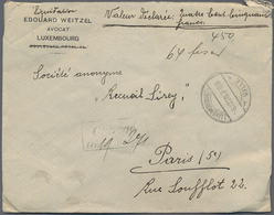 Br Luxemburg: 1929. Value Declared Envelope To Paris Bearing Yvert 165, 10c Olive, Yvert 175, 35c Violet, Yvert 1 - Autres & Non Classés