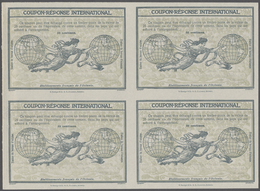 GA Französisch-Ozeanien: Design "Rome" 1906 International Reply Coupon As Block Of Four 35 C. "Etablissements Francais D - Other & Unclassified