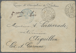 Br Französisch-Sudan: 1895. Soiled Stampless Envelope Endorsed 'Corps D 'Occupation Du Soudan' Addressed To France Cance - Lettres & Documents