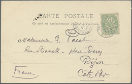 Französische Somaliküste: 1902 Picture Card "Plateau De Djibouti" Bearing France 5 C Tied By Double-cds "LIGNE .. 2 JUL - Oblitérés