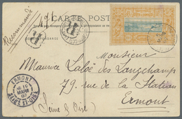 Französische Somaliküste: 1907. Registered Picture Post Card Addressed To France Bearing Djibouti Yvert 14, 40c Yellow A - Oblitérés