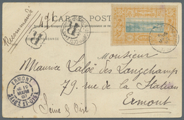 Französische Somaliküste: 1907. Registered Picture Post Card Addressed To France Bearing Djibouti Yvert 14, 40c Yellow A - Used Stamps