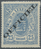 ** Luxemburg - Dienstmarken: 1875, 25 C Wappen Hellblau Mit Aufdruck "OFFICIEL", In Breiter Type I In Postfrische - Servizio