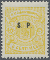 ** Luxemburg - Dienstmarken: 1884, 5 C Wappen Mit Aufdruck "S. P.", In Schmaler Type I In Postfrischer Erhaltung - Officials