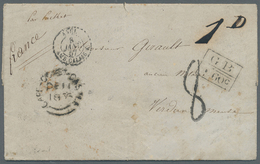 Br Goldküste: 1856 Stampless Envelope Addressed To France Cancelled By Cape-Coast- Castle Date Stamp 'Dec 11', Endorsed  - Costa D'Oro (...-1957)