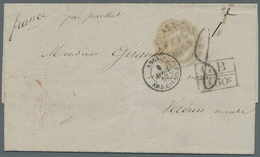 Br Goldküste: 1857. Stampless Envelope Addressed To France Cancelled By Cape-Coast-Castle Date Stamp 'Fe 10 1857', Endor - Côte D'Or (...-1957)