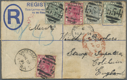 GA Goldküste: 1891. Registered Gold Coast Colony Postal Stationery Envelope 'two Pence' Blue Upgraded With SG 11, ½d Gre - Côte D'Or (...-1957)