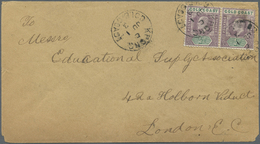 Br Goldküste: 1903. Envelope Addressed To London Bearing SG 38, ½d Purpfle And Green (pair) Tied By Kpong/Gold Coast Dat - Costa D'Oro (...-1957)