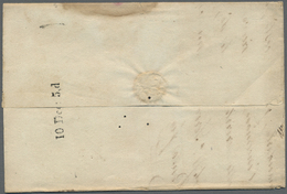 Br Malta - Vorphilatelie: 1838. Envelope (holes) Written From Livorno Dated '28th November 1838' Addressed To Mal - Malta