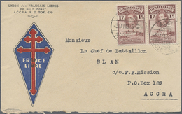 Br Goldküste: 1943. Illustrated Envelope Headed 'Union Des Francais Libres/de Gold Coast/ Accra' Addressed To 'Le Chef D - Gold Coast (...-1957)