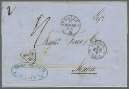 Br Malta: 1866. Stampless Envelope Written From St. Gallen Dated '17 April 1866' Addressed To Malta Cancelled By - Malta