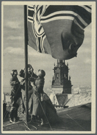Ansichtskarten: Propaganda: 1939/1940, "Dt. Polizei Hißt Reichsdienstflagge A.d. Burg Krakau", Gelau - Partiti Politici & Elezioni